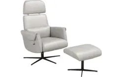 Goossens relaxstoel tirana grijs leer - 8233590-goossens-tirana-fauteuil-leer-01
