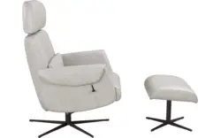 Goossens relaxstoel tirana grijs leer - 8233590-goossens-tirana-fauteuil-leer-01