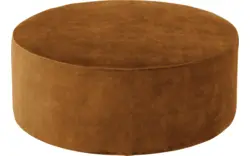 Goossens poef arendal bruin stof - 8234605-goossens-senne-kleinmeubel-stof-01