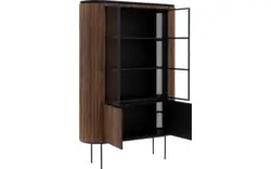 Goossens vitrinekast adel bruin teak - 8234671-goossens-adel-vitrinekast-teak-01