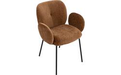Goossens basic eetkamerstoel eller bruin stof - 8234683-goossens-eller-eetkamerstoel-stof-bruin-01