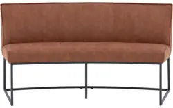 Goossens excellent eetbank tom bruin micro leer - 8234783-goossens-excellent-tom-eetkamerstoel-micro-leer-bruin-01