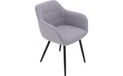 Goossens basic eetkamerstoel lize grijs stof - 8235237-goossens-basic-lize-eetkamerstoel-stof-grijs-01