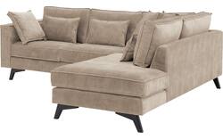Goossens hoeksalon chambre beige stof - 8235571-goossens-chambre-bank-stof-bruin-01