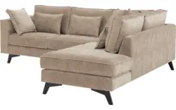 Goossens hoeksalon chambre beige stof - 8235571-goossens-chambre-bank-stof-bruin-01