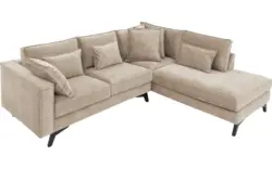 Goossens hoeksalon chambre beige stof - 8235571-goossens-chambre-bank-stof-bruin-01