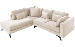 Goossens hoeksalon chambre beige stof - 8235581-goossens-chambre-bank-stof-bruin-01