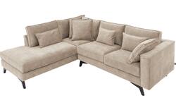Goossens hoeksalon chambre beige stof - 8235596-goossens-chambre-bank-stof-bruin-01