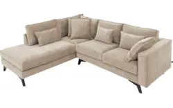 Goossens hoeksalon chambre beige stof - 8235596-goossens-chambre-bank-stof-bruin-01