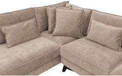 Goossens hoeksalon chambre beige stof - 8235596-goossens-chambre-bank-stof-bruin-01