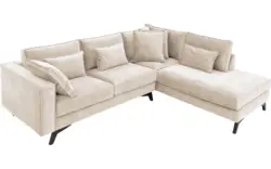 Goossens hoeksalon chambre beige stof - 8235606-goossens-chambre-bank-stof-bruin-01