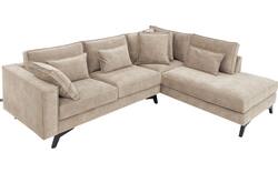 Goossens hoeksalon chambre beige stof - 8235621-goossens-chambre-bank-stof-bruin-01