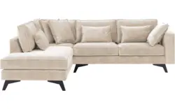 Goossens hoeksalon chambre beige stof - 8235631-goossens-chambre-bank-stof-bruin-01