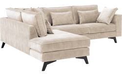 Goossens hoeksalon chambre beige stof - 8235631-goossens-chambre-bank-stof-bruin-01