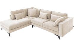Goossens hoeksalon chambre beige stof - 8235631-goossens-chambre-bank-stof-bruin-01