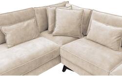 Goossens hoeksalon chambre beige stof - 8235631-goossens-chambre-bank-stof-bruin-01