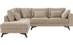 Goossens hoeksalon chambre beige stof - 8235646-goossens-chambre-bank-stof-bruin-01