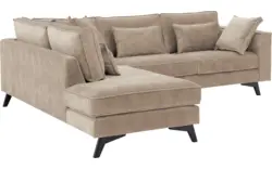Goossens hoeksalon chambre beige stof - 8235646-goossens-chambre-bank-stof-bruin-01
