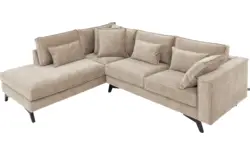 Goossens hoeksalon chambre beige stof - 8235646-goossens-chambre-bank-stof-bruin-01