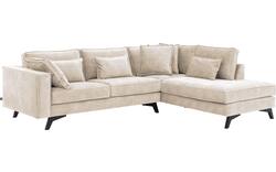Goossens hoeksalon chambre beige stof - 8235656-goossens-chambre-bank-stof-bruin-02