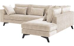 Goossens hoeksalon chambre beige stof - 8235656-goossens-chambre-bank-stof-bruin-01