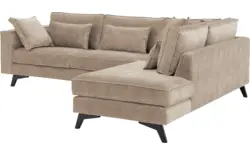 Goossens hoeksalon chambre beige stof - 8235671-goossens-chambre-bank-stof-bruin-01