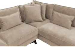 Goossens hoeksalon chambre beige stof - 8235671-goossens-chambre-bank-stof-bruin-01