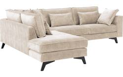 Goossens hoeksalon chambre beige stof - 8235681-goossens-chambre-bank-stof-bruin-01