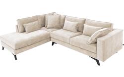 Goossens hoeksalon chambre beige stof - 8235681-goossens-chambre-bank-stof-bruin-01