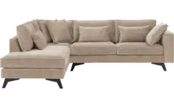 Goossens hoeksalon chambre beige stof - 8235696-goossens-chambre-bank-stof-bruin-01