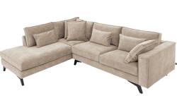 Goossens hoeksalon chambre beige stof - 8235696-goossens-chambre-bank-stof-bruin-01