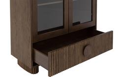 Goossens basic vitrinekast melani bruin eiken - 8243327-goossens-basic-melani-vitrinekast-eiken-01