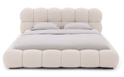 Goossens gestoffeerd bedframe cloud beige stof - 8243570-goossens-cloud-bedframe-stof-01