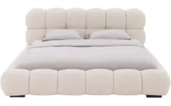 Goossens gestoffeerd bedframe cloud beige stof - 8243570-goossens-cloud-bedframe-stof-01