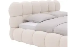 Goossens gestoffeerd bedframe cloud beige stof - 8243570-goossens-cloud-bedframe-stof-01