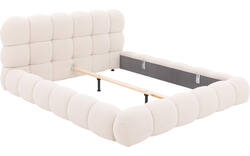 Goossens gestoffeerd bedframe cloud beige stof - 8243570-goossens-cloud-bedframe-stof-01