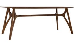 Goossens basic eettafel trani noten noten - 8243893-goossens-basic-trani-eettafel-essenhout-bruin-01
