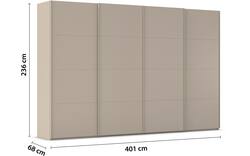 Goossens excellent kledingkast finca mat glas bruin hoogwaardig meubelplaat - 8244204-02