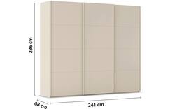 Goossens excellent kledingkast finca mat glas bruin hoogwaardig meubelplaat - 8244217-02