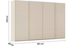 Goossens excellent kledingkast finca mat glas bruin hoogwaardig meubelplaat - 8244222-02