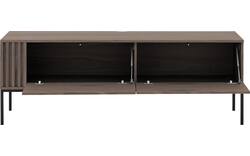 Goossens tv meubel viola donker bruin eiken - 8244509-goossens-viola-tv-meubel-eiken-donker-bruin-01