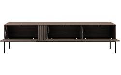 Goossens tv meubel viola donker bruin eiken - 8244513-goossens-viola-tv-meubel-eiken-donker-bruin-01