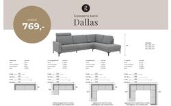 Goossens hoeksalon dallas grijs stof - 8229628-11
