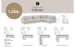 Goossens hoeksalon odette wit stof - 8229553-01