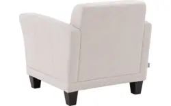 Goossens fauteuil troya wit stof - 8251390-goossens-troya-bank-stof-bruin-01
