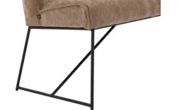 Goossens eetbank ronnie bruin stof - 8252096-goossens-ronnie-eetkamerstoel-stof-bruin-01