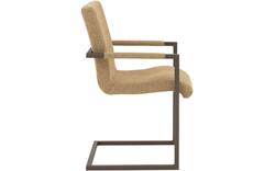 Goossens eetkamerstoel sturdy geel stof - 8252128-goossens-sturdy-eetkamerstoel-stof-geel-01