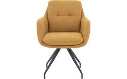 Goossens eetkamerstoel mirthe geel stof - 8252168-goossens-mirthe-eetkamerstoel-stof-geel-01