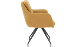 Goossens eetkamerstoel mirthe geel stof - 8252168-goossens-mirthe-eetkamerstoel-stof-geel-01