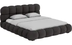 Goossens gestoffeerd bedframe cloud grijs stof - 8252392-goossens-cloud-bedframe-stof-01